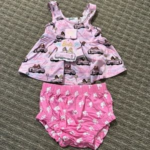 Barbie Posh and Malibu Tank and Bloomer Set, 6-12mos